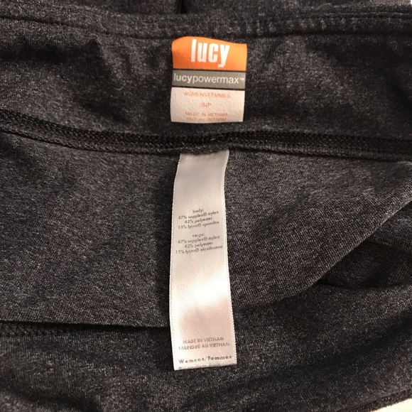 Lucy Lotus Capri Asphalt Heather Running Pants S - Picture 5 of 8